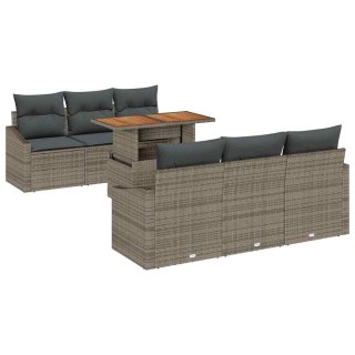 Zestaw Sof na Ogród z przechowywaniem 7 pcs Szary Polirattan Lumarko!