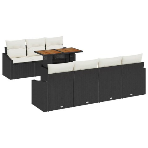 Zestaw Sof na Ogród z przechowywaniem 8 pcs Czarny Polirattan Lumarko!