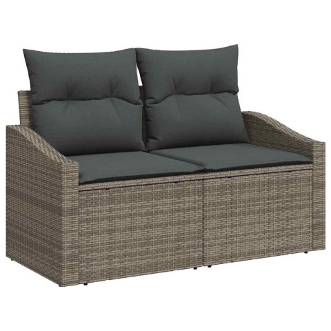 Zestaw Sof na Ogród z przechowywaniem 7 pcs Szary Polirattan Lumarko!