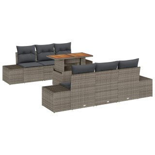 Zestaw Sof na Ogród z przechowywaniem 7 pcs Szary Polirattan Lumarko!