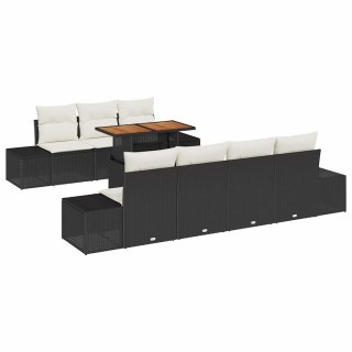 Zestaw Sof na Ogród z przechowywaniem 8 pcs Czarny Polirattan Lumarko!