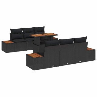 Zestaw Sof na Ogród z przechowywaniem 7 pcs Czarny Polirattan Lumarko!