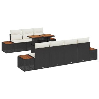Zestaw Sof na Ogród z przechowywaniem 8 pcs Czarny Polirattan Lumarko!