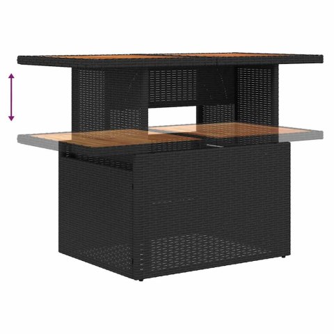 Zestaw Sof na Ogród z przechowywaniem 8 pcs Czarny Polirattan Lumarko!