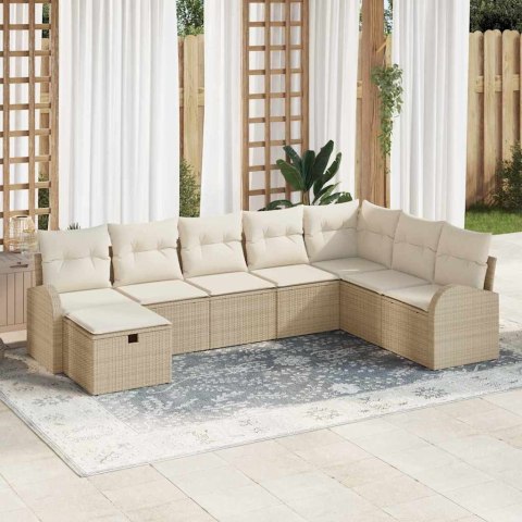 Zestaw Sof na Ogród 8 pcs beżowo-kremowy 289 x 179 x 85 cm Lumarko!