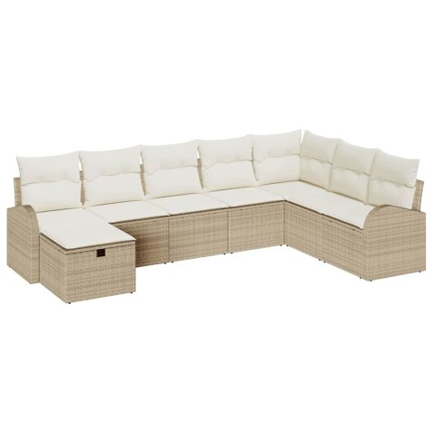 Zestaw Sof na Ogród 8 pcs beżowo-kremowy 289 x 179 x 85 cm Lumarko!