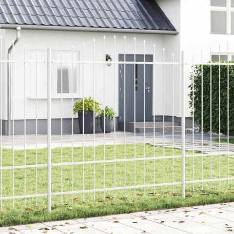 Ogrodzenie Ogrodowe z Wysokim Szczytem - Białe, 10,2 x 1,75 m, Stal Lumarko!