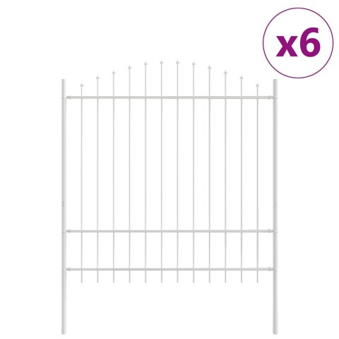 Ogrodzenie Ogrodowe z Wysokim Szczytem - Białe, 10,2 x 1,75 m, Stal Lumarko!