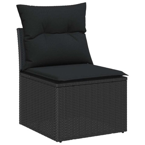 Zestaw Sof na Ogród 4 pcs Czarny 55 x 62 x 69 cm Polirattan Lumarko!