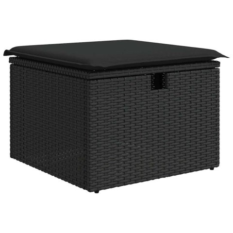Zestaw Sof na Ogród 4 pcs Czarny 55 x 62 x 69 cm Polirattan Lumarko!
