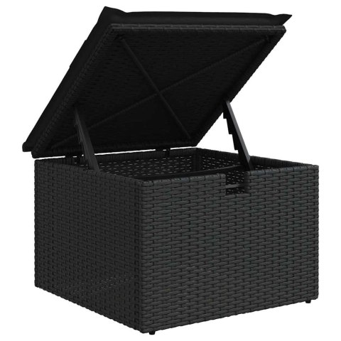 Zestaw Sof na Ogród 4 pcs Czarny 55 x 62 x 69 cm Polirattan Lumarko!