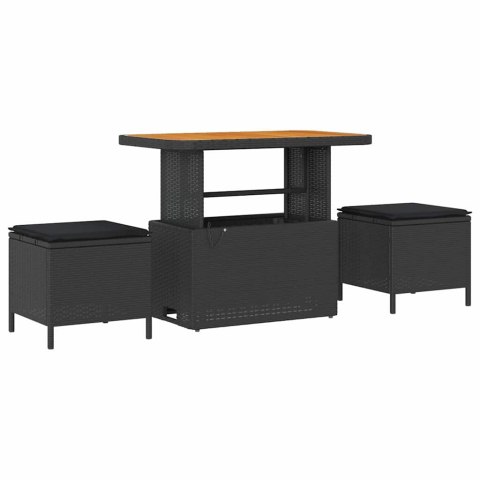 Zestaw Sof na Ogród z poduszką 10 pcs Czarny Polirattan Lumarko!