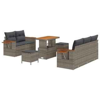 Zestaw Sof na Ogród z poduszką 8 pcs Szary 90 x 55 x 71 cm Lumarko!