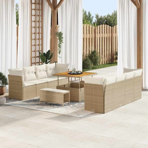 Zestaw Sof na Ogród 11 pcs beżowo-kremowy 100 x 100 x 71 cm Lumarko!