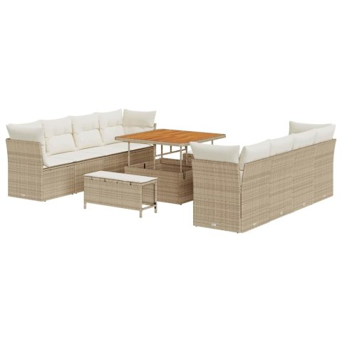 Zestaw Sof na Ogród 11 pcs beżowo-kremowy 100 x 100 x 71 cm Lumarko!