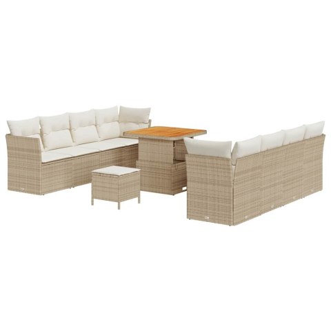 Zestaw Sof na Ogród 11 pcs beżowo-kremowy 80 x 80 x 71 cm Lumarko!