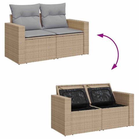 Zestaw Sof na Ogród 12 pcs beżowo-jasnoszary 100 x 100 x 71 cm Lumarko!