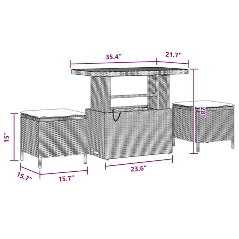 Modułowy zestaw sof ogrodowych 8 pcs Czarny 90 x 55 x 71 cm Lumarko!