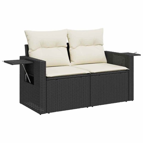 Zestaw Sof na Ogród z przechowywaniem 9 pcs Czarny Polirattan Lumarko!