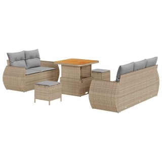 Zestaw sofy ogrodowej 8 pcs beżowo-jasnoszary 80 x 80 x 71 cm Lumarko!