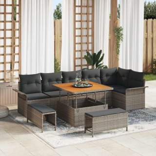 Zestaw Sof na Ogród z poduszką 9 pcs Szary 100 x 100 x 71 cm Lumarko!