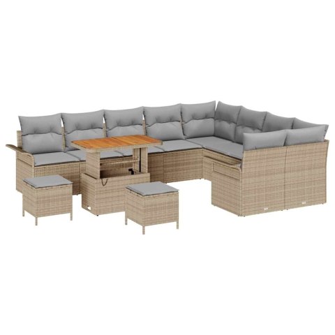 Zestaw Sof na Ogród 12 pcs Beżowy, jasnoszary 90 x 55 x 71 cm Lumarko!