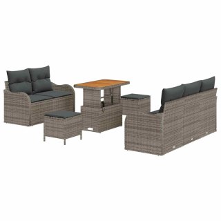 Zestaw Sof na Ogród z poduszką 8 pcs Szary 90 x 55 x 71 cm Lumarko!