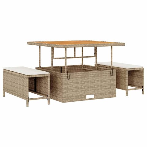 Zestaw Sof na Ogród 11 pcs Beż, Kremowy 100 x 100 x 71 cm Lumarko!