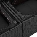 10-częściowy zestaw sof ogrodowych z poduszkami czarny polirattan akacja Lumarko!