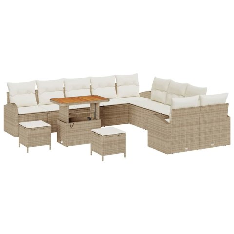Zestaw Sof na Ogród 13 pcs Beż, Kremowy 90 x 55 x 71 cm Lumarko!