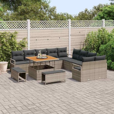 Zestaw Sof na Ogród z poduszką 13 pcs Szary 100 x 100 x 71 cm Lumarko!