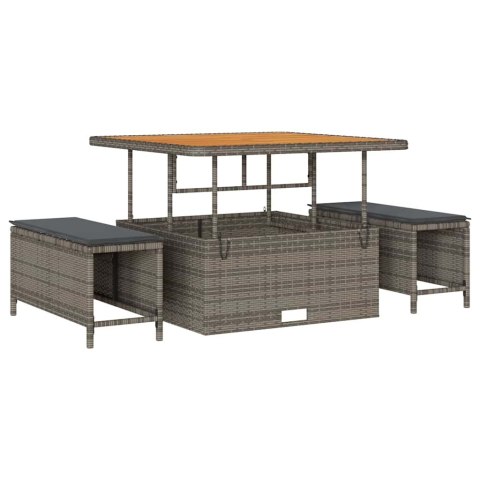 Zestaw Sof na Ogród z poduszką 13 pcs Szary 100 x 100 x 71 cm Lumarko!