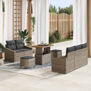 Zestaw Sof na Ogród z poduszką 8 pcs Szary 90 x 55 x 71 cm Lumarko!