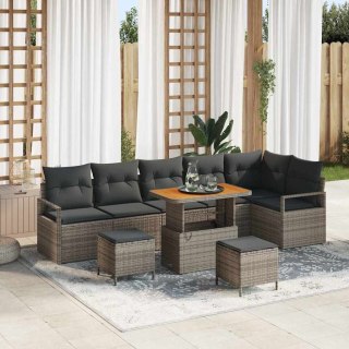 Zestaw Sof na Ogród z poduszką 9 pcs Szary 90 x 55 x 71 cm Lumarko!