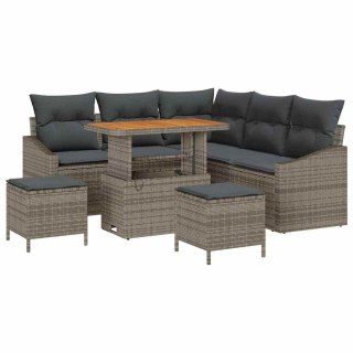 Zestaw Sof na Ogród z poduszką 8 pcs Szary 90 x 55 x 71 cm Lumarko!