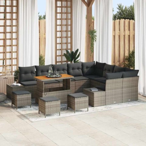 Zestaw Sof na Ogród z poduszką 12 pcs Szary 110 x 55 x 71 cm Lumarko!