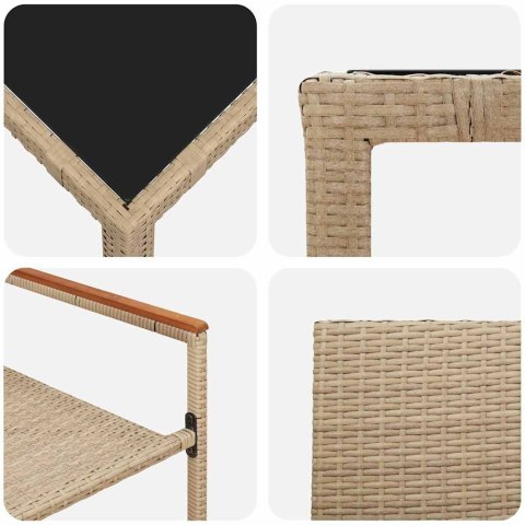 Zestaw do jadalni w ogrodzie 5 pcs Beżowy 150 x 90 x 75 cm Lumarko!
