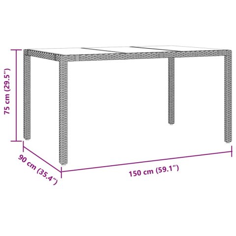 Zestaw do jadalni w ogrodzie 5 pcs Beżowy 150 x 90 x 75 cm Lumarko!