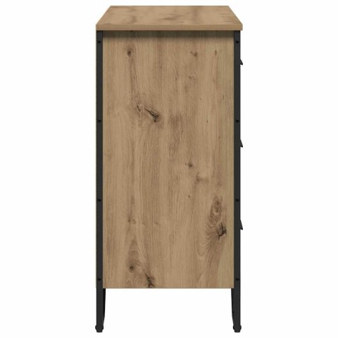 Komoda Dąb rzemieślniczy 91x35.5x74.5 cm Drewno inżynieryjne Lumarko!