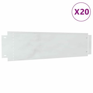 Krawężniki ogrodowe 20 sztuk 25x100 cm, elastyczna galwanizowana stal. Lumarko!