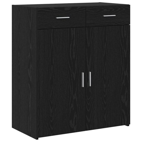 Szafka na przechowywanie Czarna dębowa 80x42.5x93.5 cm Lumarko!