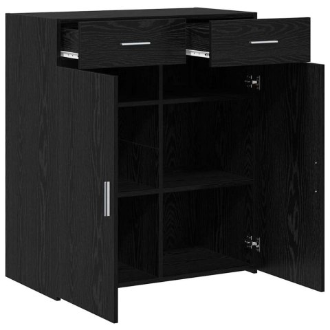 Szafka na przechowywanie Czarna dębowa 80x42.5x93.5 cm Lumarko!