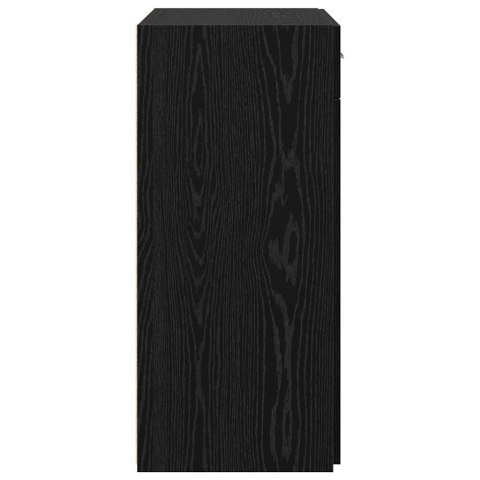 Szafka na przechowywanie Czarna dębowa 80x42.5x93.5 cm Lumarko!