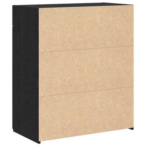Szafka na przechowywanie Czarna dębowa 80x42.5x93.5 cm Lumarko!