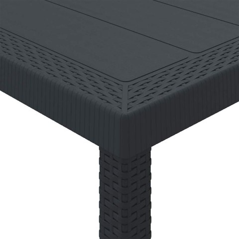 Zestaw do jadalni w ogrodzie 17 pcs Antracyt Rattan Polt Lumarko!