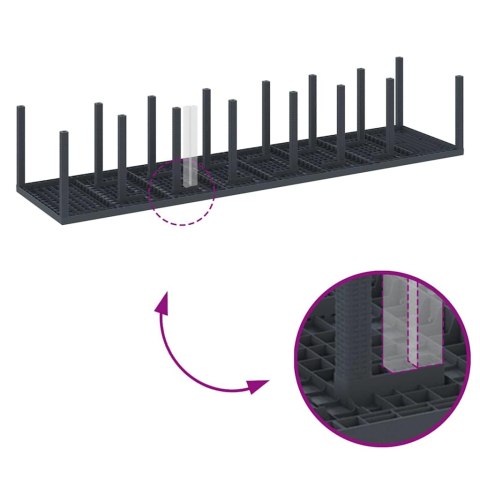 Zestaw do jadalni w ogrodzie 17 pcs Antracyt Rattan Polt Lumarko!
