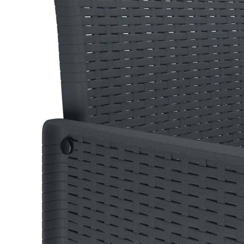 Zestaw do jadalni w ogrodzie 15 pcs Antracyt Rattan Polt Lumarko!