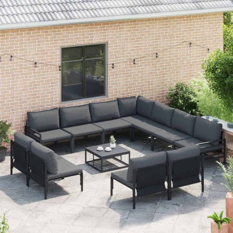 Zestaw Sof na Ogród 11 pcs Antracytowy Stal Lumarko!