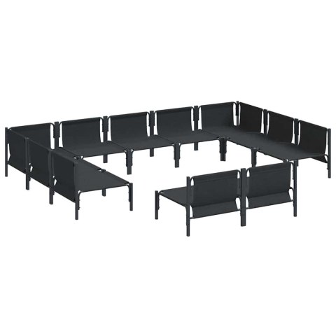 Zestaw Sof na Ogród 11 pcs Antracytowy Stal Lumarko!
