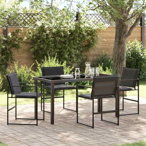 Zestaw do jadalni w ogrodzie 5 pcs Czarny 140 x 70 x 73 cm Lumarko!